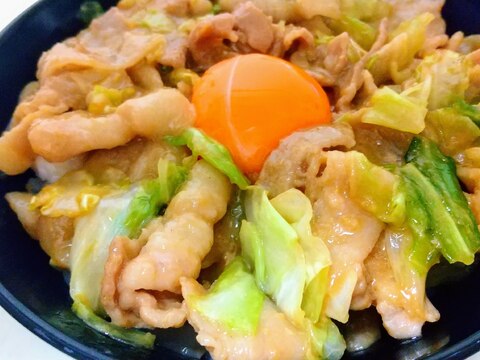 味噌豚バラキャベツ丼